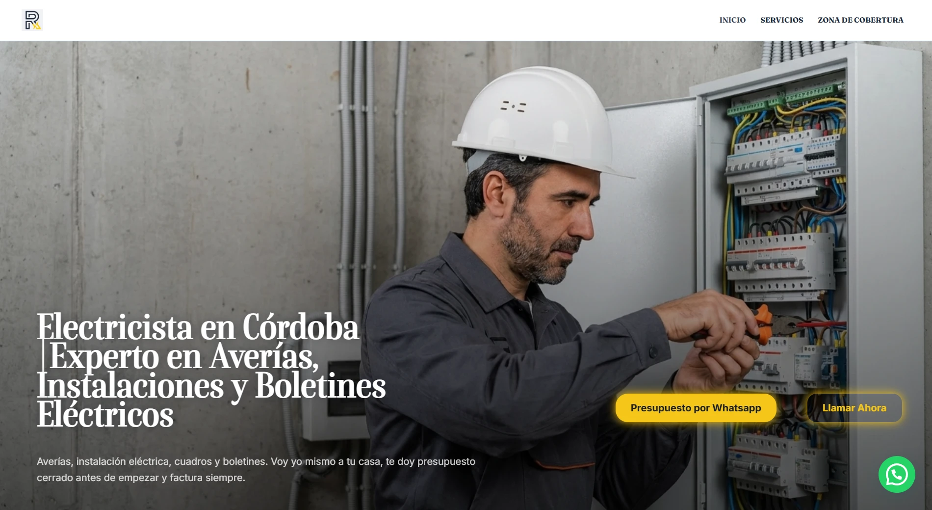 Web para Electricista Profesional